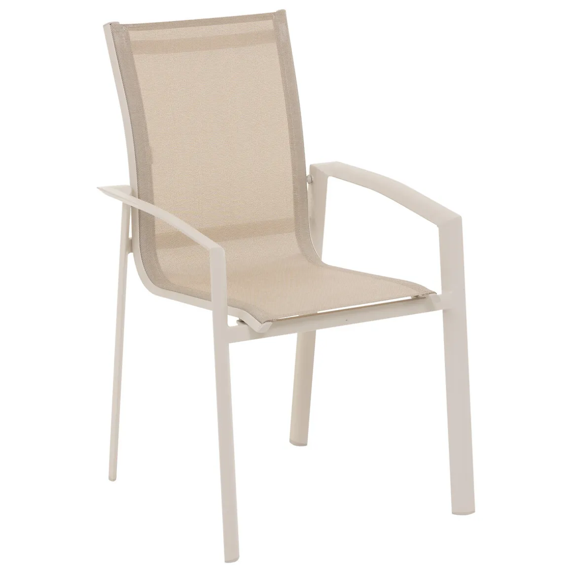 Ensemble table de jardin extensible AXIOME + 10 fauteuils empilables AXANT Lin & Argile