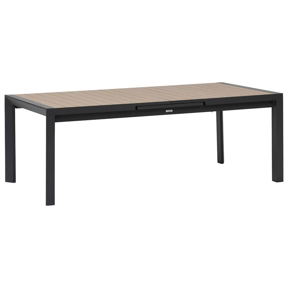 Ensemble table de jardin extensible ÉVASION + 10 fauteuils empilables DIESE Graphite
