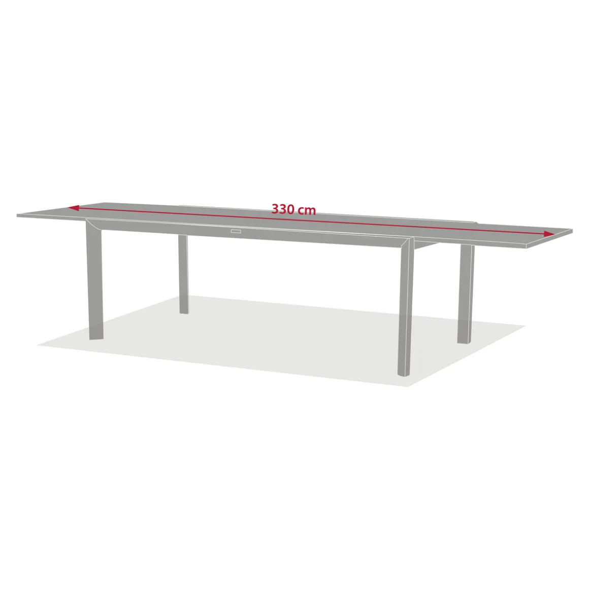 Ensemble table de jardin extensible LUZANE + 12 fauteuils ESSENTIA Argile & Café
