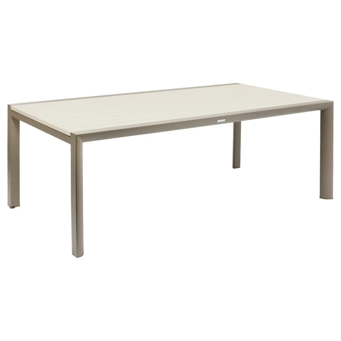 Ensemble table de jardin extensible LUZANE + 12 fauteuils ESSENTIA Argile & Café