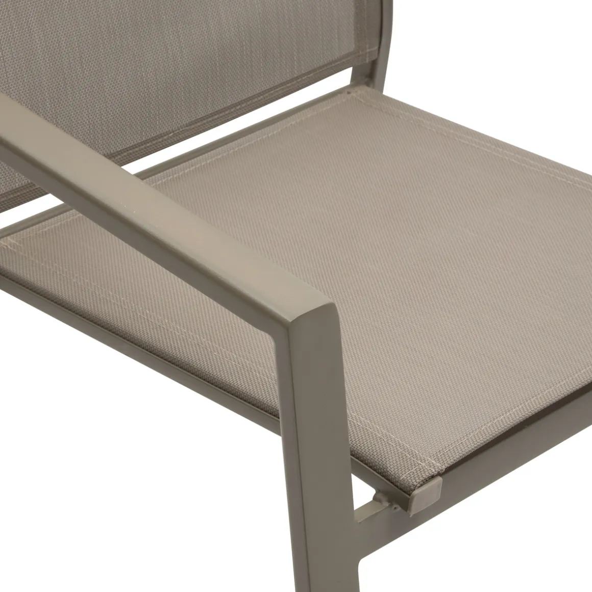 Ensemble table de jardin extensible LUZANE + 12 fauteuils ESSENTIA Argile & Café