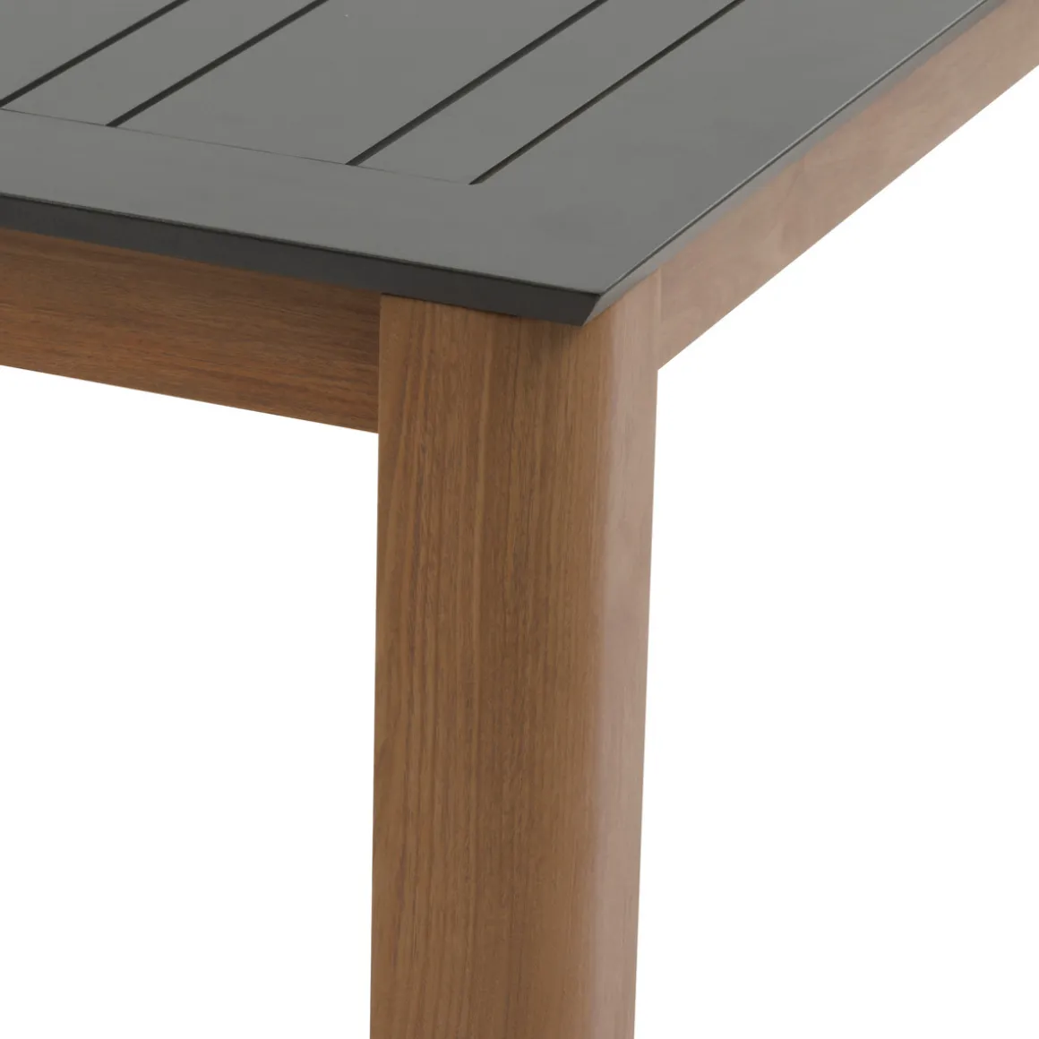 Ensemble table de jardin extensible MICEIRA + 10 fauteuils empilables DIESE Graphite