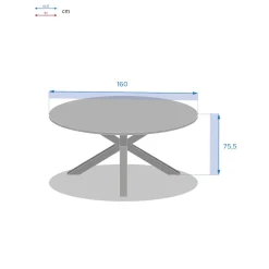 Ensemble table de jardin + 8 fauteuils ORIENGO Acacia / Blanc