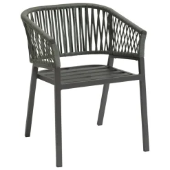 Ensemble table de jardin + 8 fauteuils ORIENGO Acacia / Blanc