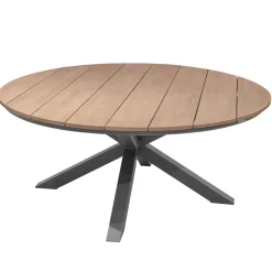 Ensemble table de jardin + 8 fauteuils ORIENGO Acacia / Graphite