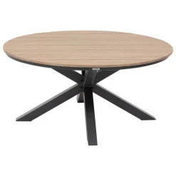 Ensemble table de jardin + 4 fauteuils ORIENGO Acacia / Graphite