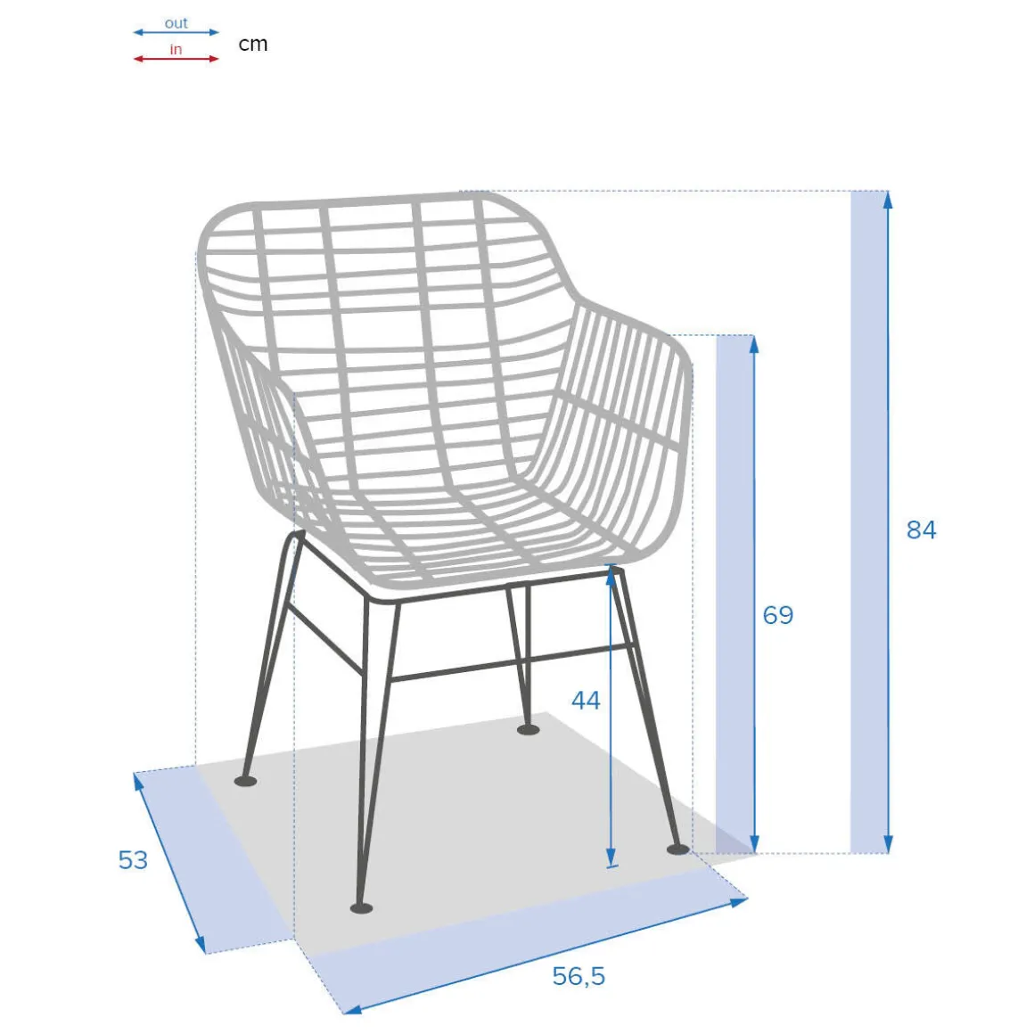 Ensemble table de jardin + 8 fauteuils LAMBADA Graphite