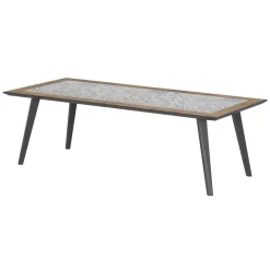 Ensemble table de jardin + 8 fauteuils LAMBADA Graphite