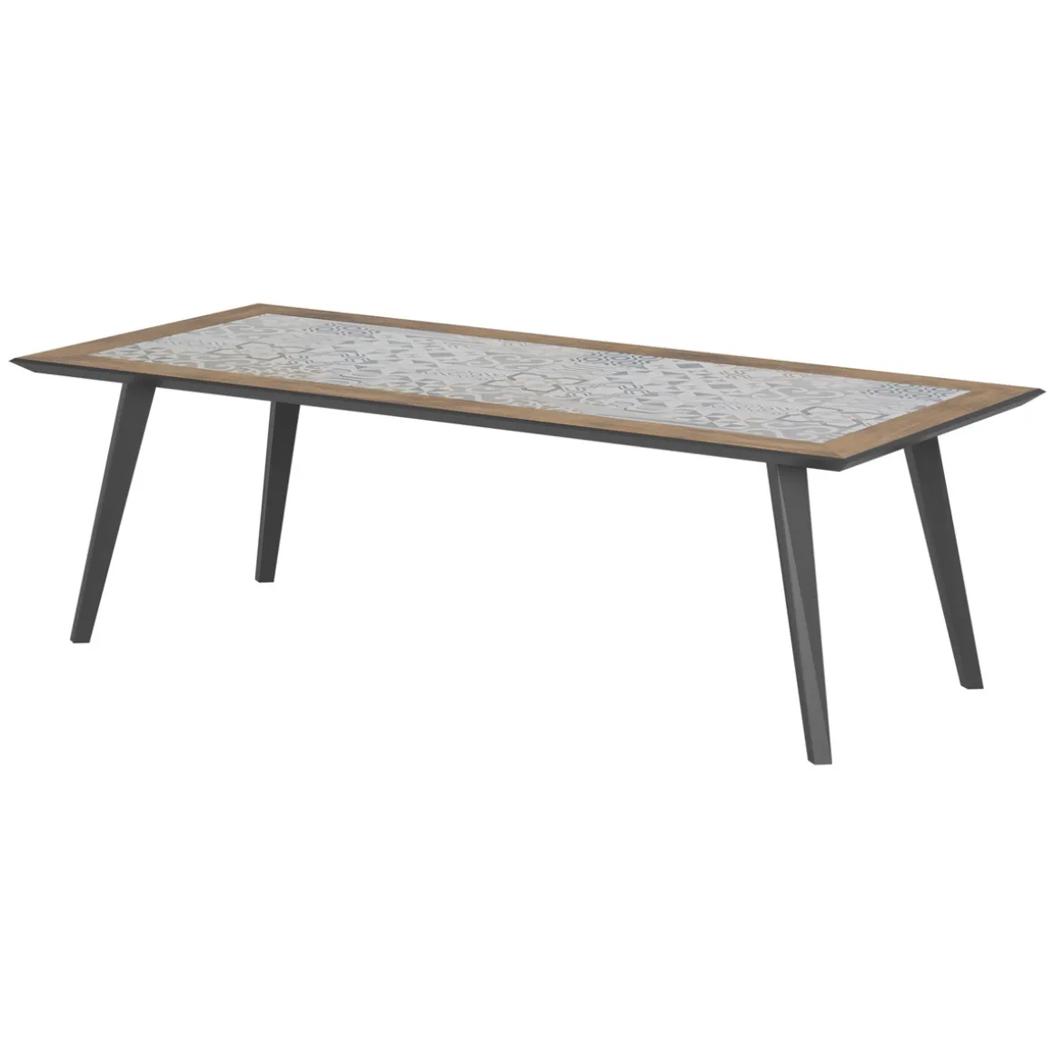 Ensemble table de jardin + 8 fauteuils LAMBADA Graphite
