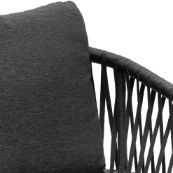 Ensemble table de jardin + 8 fauteuils ORIENGO Acacia / Blanc