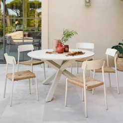Ensemble table de jardin ORYON + 6 chaises WISTTY Argile