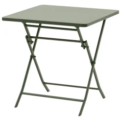 Ensemble table de jardin pliante carrée + 2 chaises GREENSBORO Vert laurier