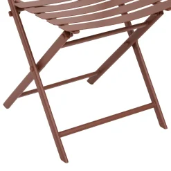 Ensemble table de jardin pliante carrée + 2 chaises GREENSBORO Acajou