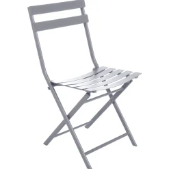 Ensemble table de jardin pliante rectangulaire + 4 chaises GREENSBORO Gris quartz