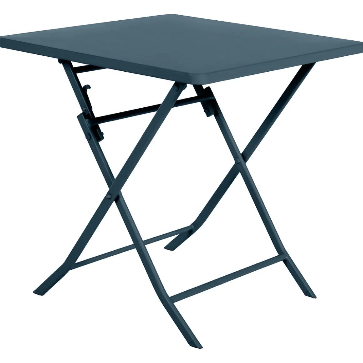 Ensemble table de jardin pliante carrée + 2 chaises GREENSBORO Pétrole