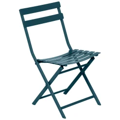 Ensemble table de jardin pliante carrée + 2 chaises GREENSBORO Pétrole