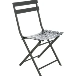 Ensemble table de jardin pliante rectangulaire + 4 chaises GREENSBORO Graphite