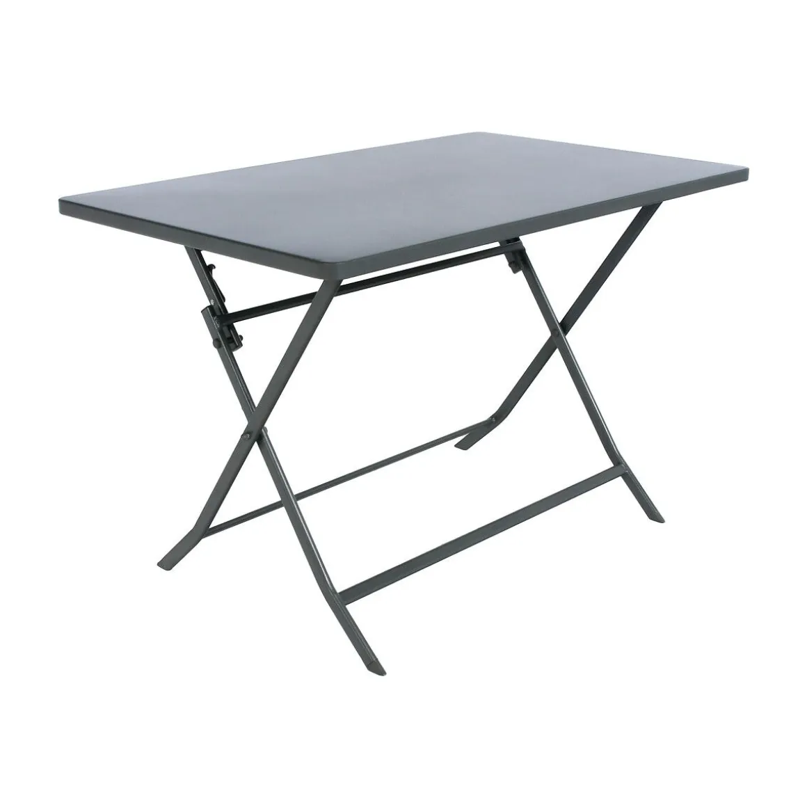 Ensemble table de jardin pliante rectangulaire + 4 chaises GREENSBORO Graphite
