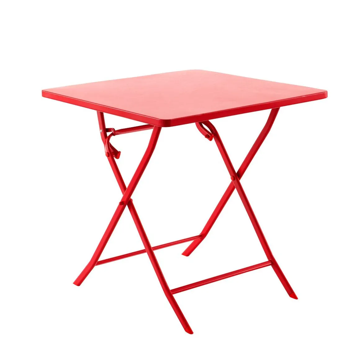 Ensemble table de jardin pliante carrée + 2 chaises GREENSBORO Groseille