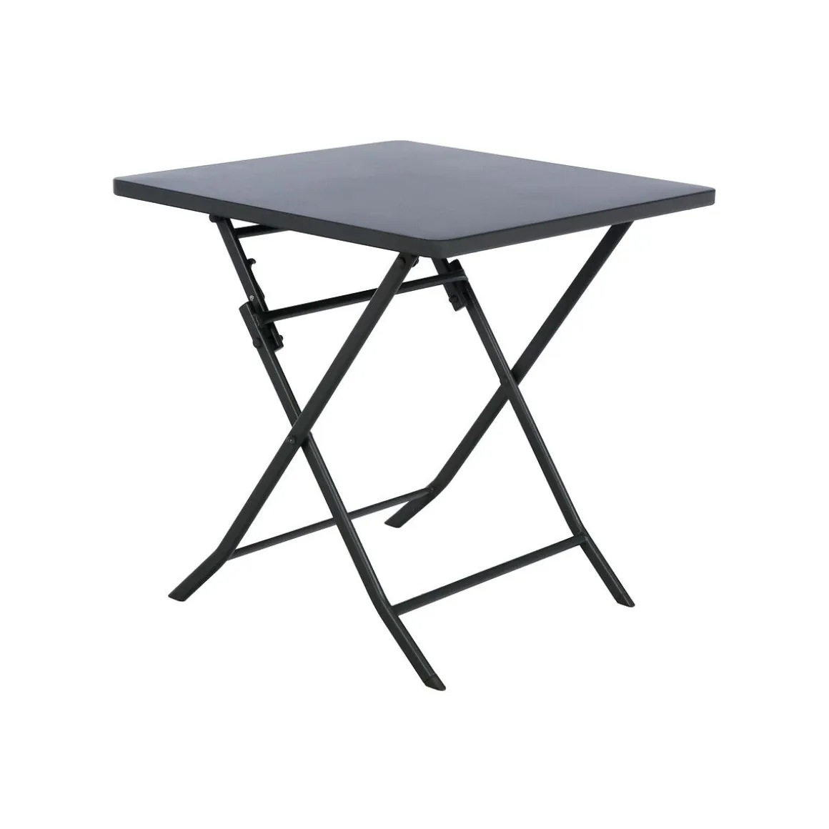 Ensemble table de jardin pliante carrée + 2 chaises GREENSBORO Graphite