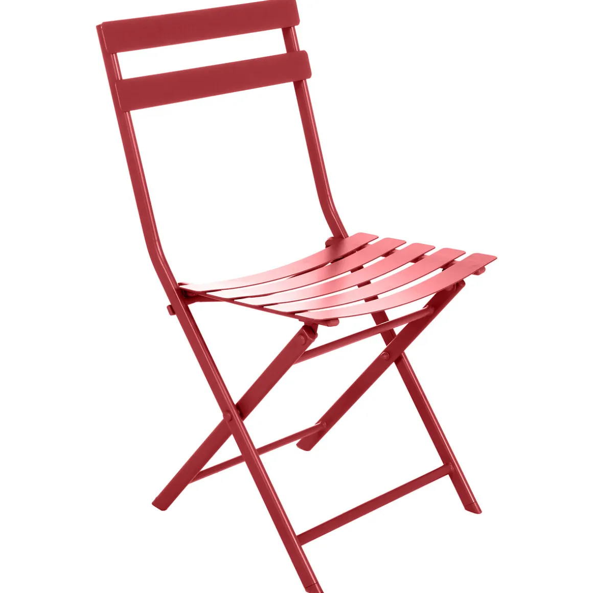 Ensemble table de jardin pliante ronde + 2 chaises GREENSBORO Groseille