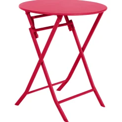 Ensemble table de jardin pliante ronde + 2 chaises GREENSBORO Grenade