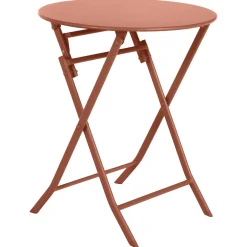 Ensemble table de jardin pliante ronde + 2 chaises GREENSBORO Ambre