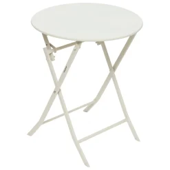 Ensemble table de jardin pliante ronde + 2 chaises GREENSBORO Argile