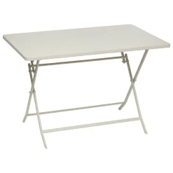 Ensemble table de jardin pliante rectangulaire + 4 chaises GREENSBORO Argile