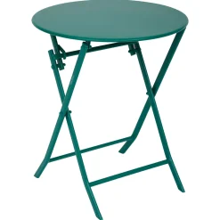 Ensemble table de jardin pliante ronde + 2 chaises GREENSBORO Opale