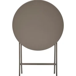 Ensemble table de jardin pliante ronde + 2 chaises GREENSBORO Café