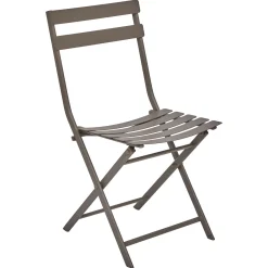 Ensemble table de jardin pliante ronde + 2 chaises GREENSBORO Café