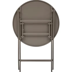 Ensemble table de jardin pliante ronde + 2 chaises GREENSBORO Café