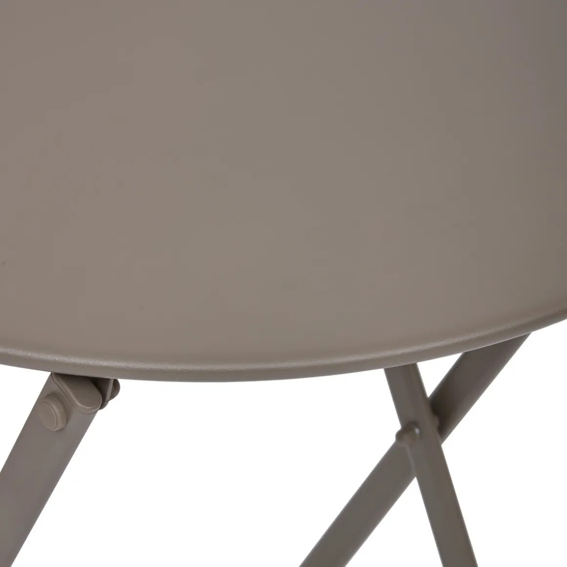 Ensemble table de jardin pliante ronde + 2 chaises GREENSBORO Café