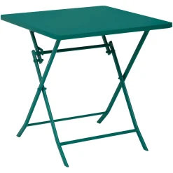 Ensemble table de jardin pliante carrée + 2 chaises GREENSBORO Opale