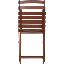 Ensemble table de jardin pliante rectangle + 4 chaises GREENSBORO Acajou