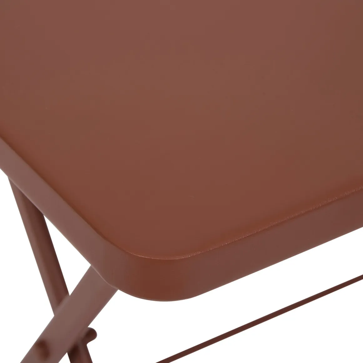 Ensemble table de jardin pliante rectangle + 4 chaises GREENSBORO Acajou
