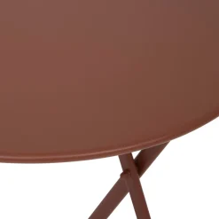 Ensemble table de jardin pliante ronde + 2 chaises GREENSBORO Acajou