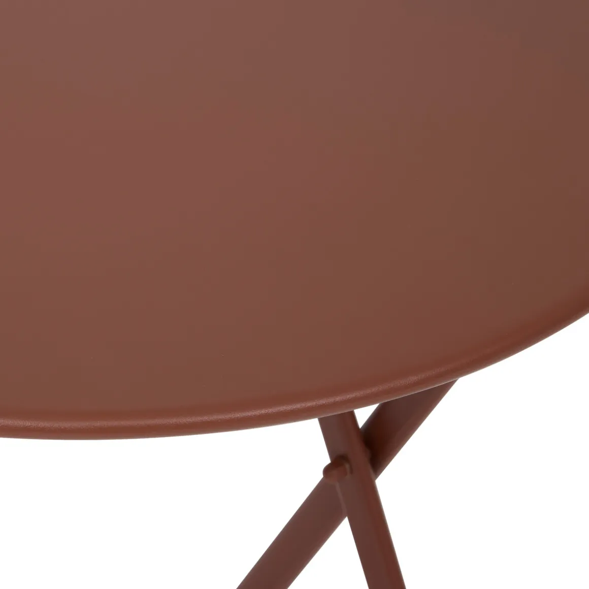 Ensemble table de jardin pliante ronde + 2 chaises GREENSBORO Acajou