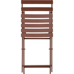 Ensemble table de jardin pliante ronde + 2 chaises GREENSBORO Acajou