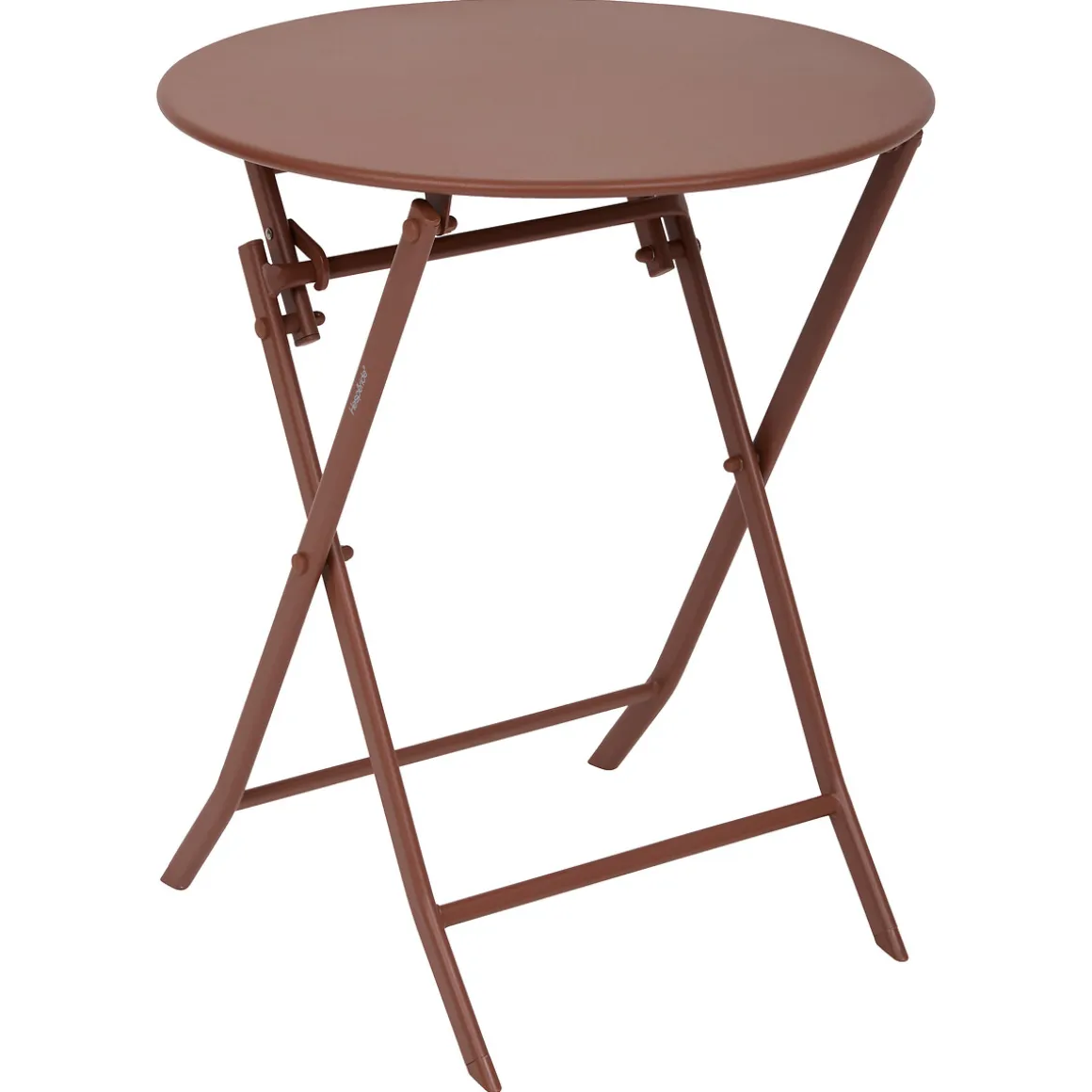 Ensemble table de jardin pliante ronde + 2 chaises GREENSBORO Acajou