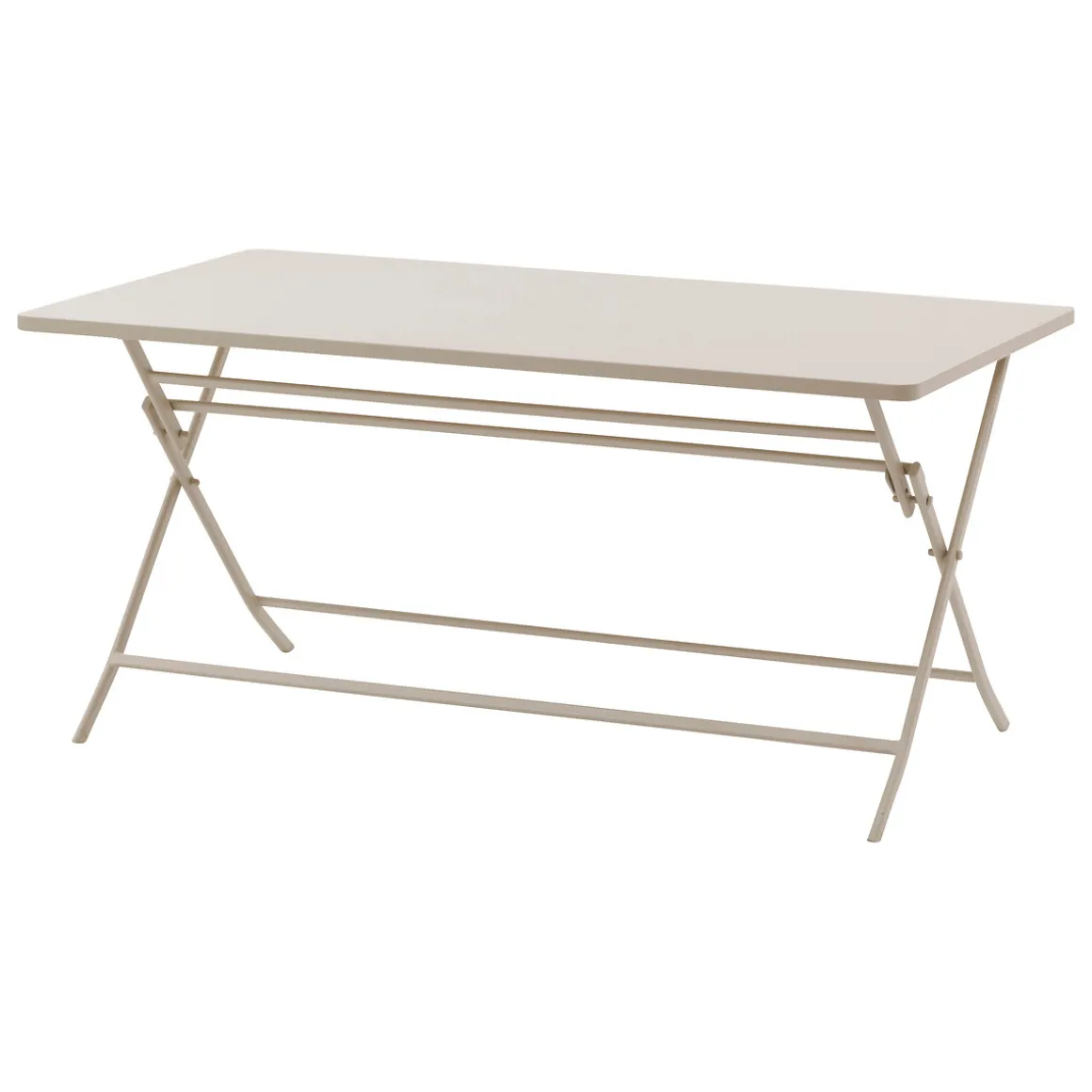Ensemble table de jardin rectangle + 6 chaises empilables GREENSBORO Argile
