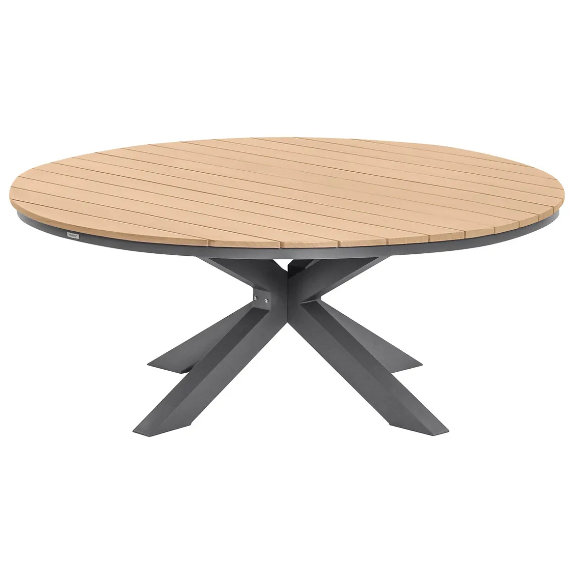 Ensemble table de jardin ronde ORACLION + 10 fauteuils ORIENGO Graphite