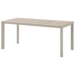 Ensemble table de jardin ÉVASION + 6 chaises empilables ESSENTIA Lin & Argile