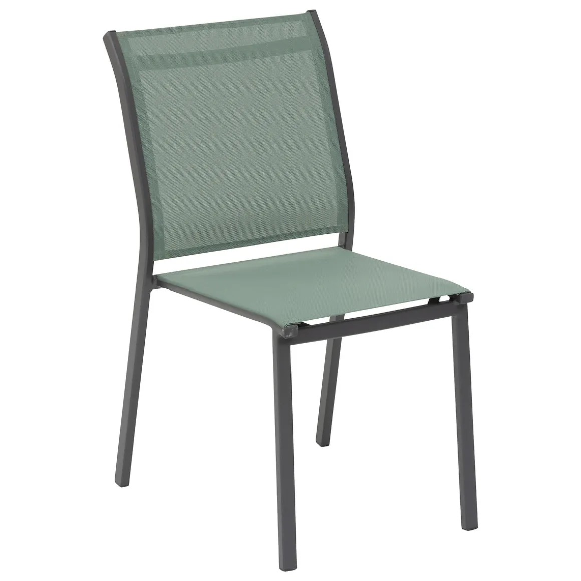 Ensemble table de jardin ÉVASION Honey & Graphite + 2 chaises empilables ESSENTIA
