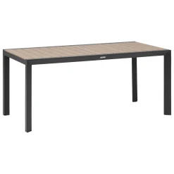 Ensemble table de jardin ÉVASION + 6 chaises empilables ESSENTIA Graphite