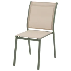 Ensemble table de jardin ÉVASION + 2 chaises empilables ESSENTIA Lin & Laurier