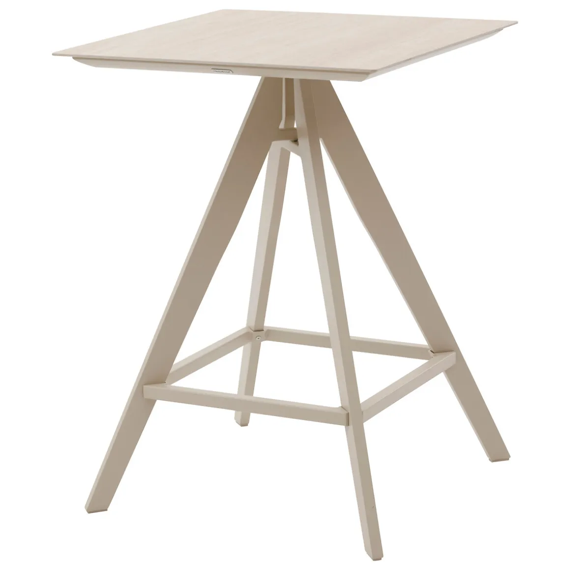 Ensemble table haute de jardin + 2 chaises hautes TERZANO Argile