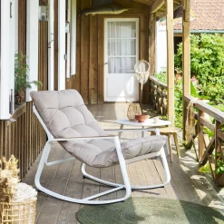 Fauteuil à bascule FELINIO Taupe