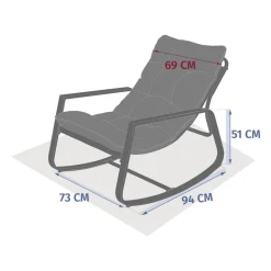 Fauteuil à bascule FELINIO Vert Laurier